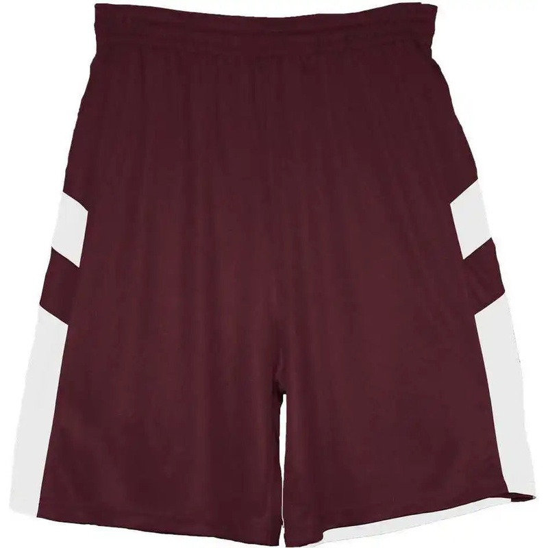 Badger Sport 2266 B-Pivot Reversible Youth Short – Maroon White
