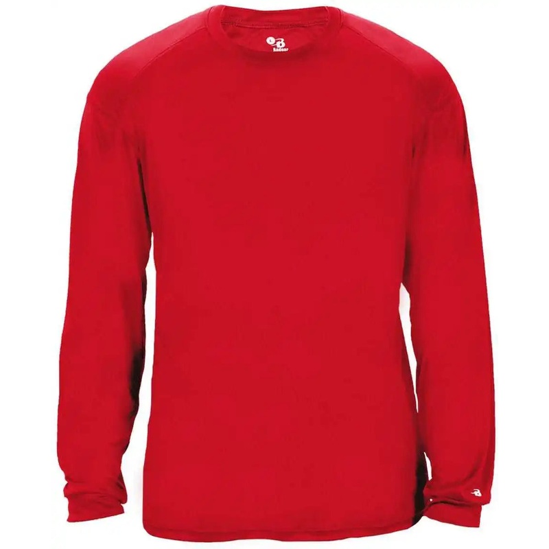Badger Sport 4004 Ultimate Softlock Long Sleeve Tee – Red