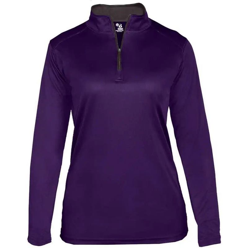 Badger Sport 4103 B-Core Ladies 1/4 Zip – Purple Graphite