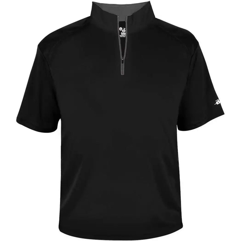 Badger Sport 4199 B-Core Short Sleeve 1/4 Zip – Black Graphite