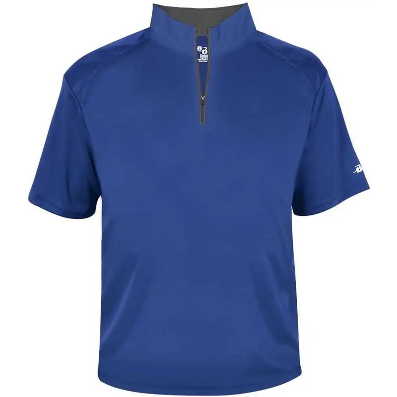 Badger Sport 4199 B-Core Short Sleeve 1/4 Zip – Royal Graphite