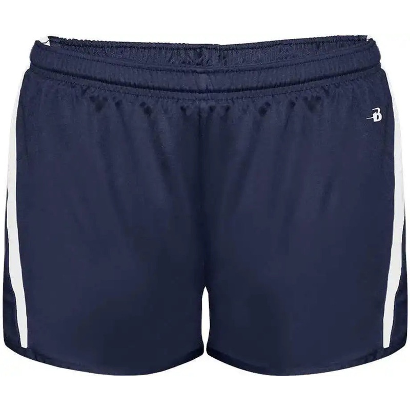Badger Sport 7274 Stride Ladies Short – Navy White