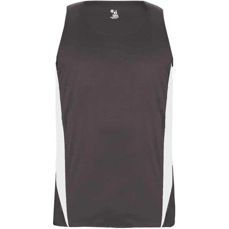 Badger Sport 8667 Stride Singlet – Graphite White