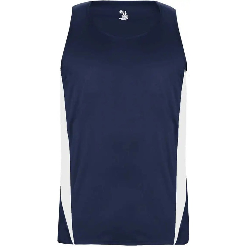 Badger Sport 8667 Stride Singlet – Navy White