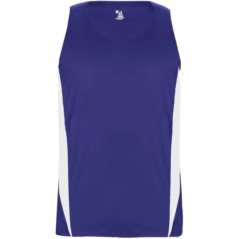 Badger Sport 8667 Stride Singlet – Royal White
