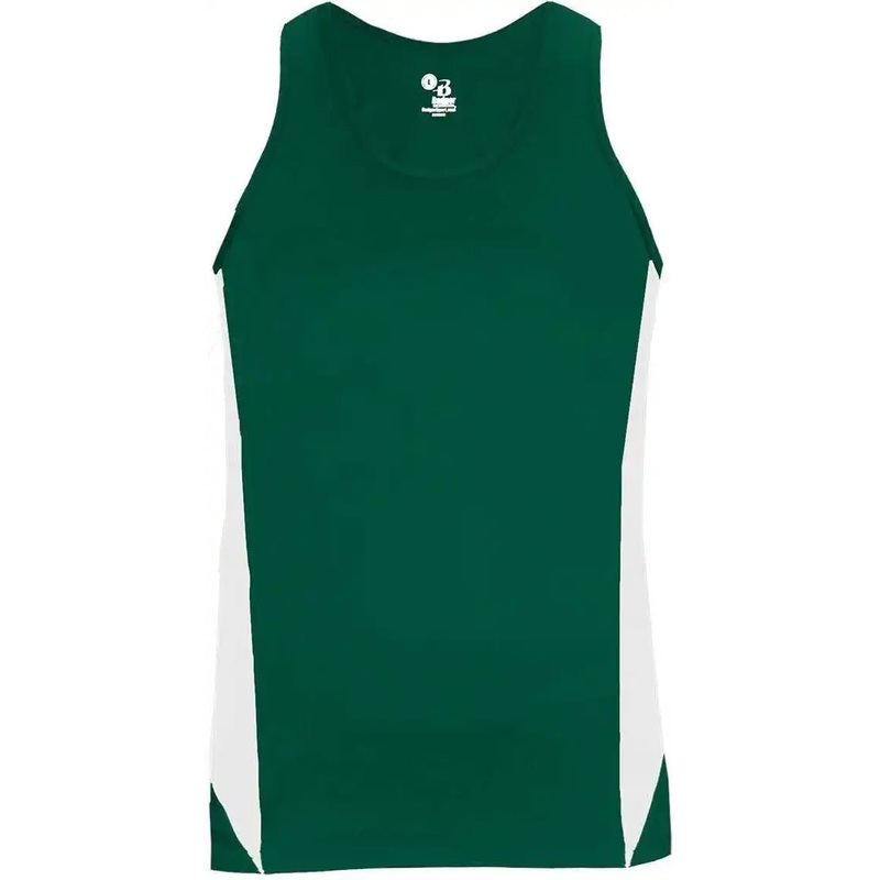 Badger Sport 8967 Stride Ladies Singlet – Forest White