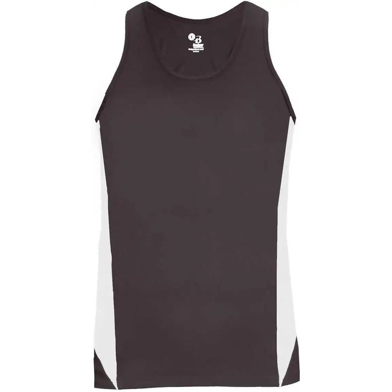 Badger Sport 8967 Stride Ladies Singlet – Graphite White