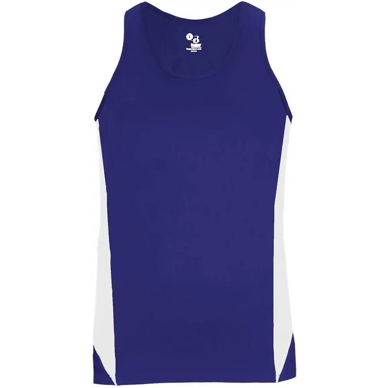 Badger Sport 8967 Stride Ladies Singlet – Royal White