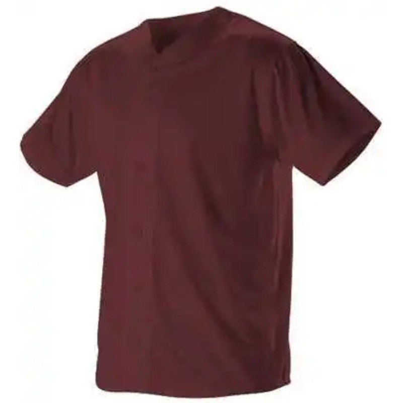 Alleson Athletic 52MBFJY Youth Full Button Lightweight Baseball Jersey – Maroon