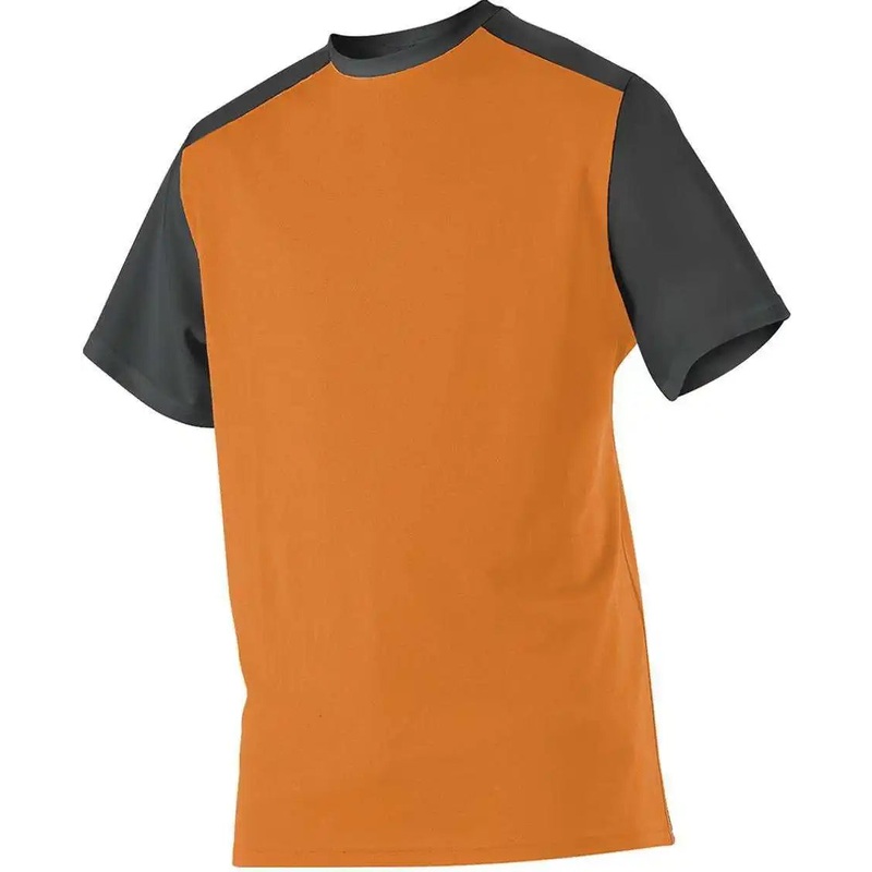 Alleson Athletic 532CJ Adult Crew Neck Baseball Jersey – Burnt Orange Black