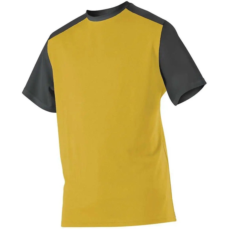 Alleson Athletic 532CJ Adult Crew Neck Baseball Jersey – Gold Black