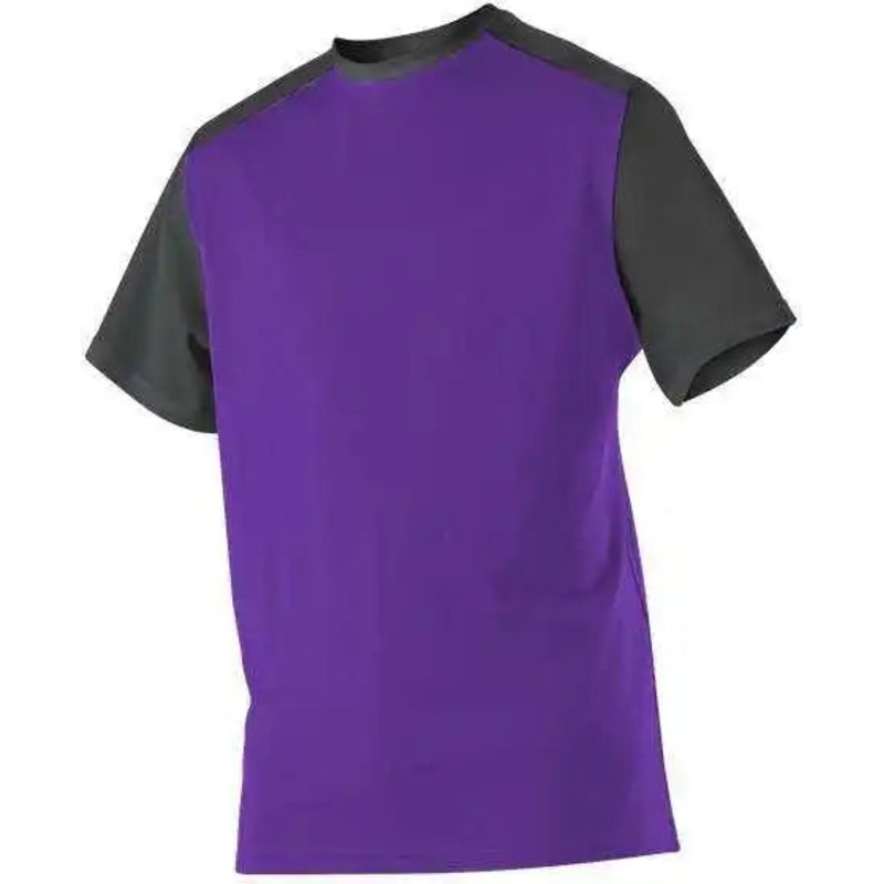 Alleson Athletic 532CJ Adult Crew Neck Baseball Jersey – Purple Black