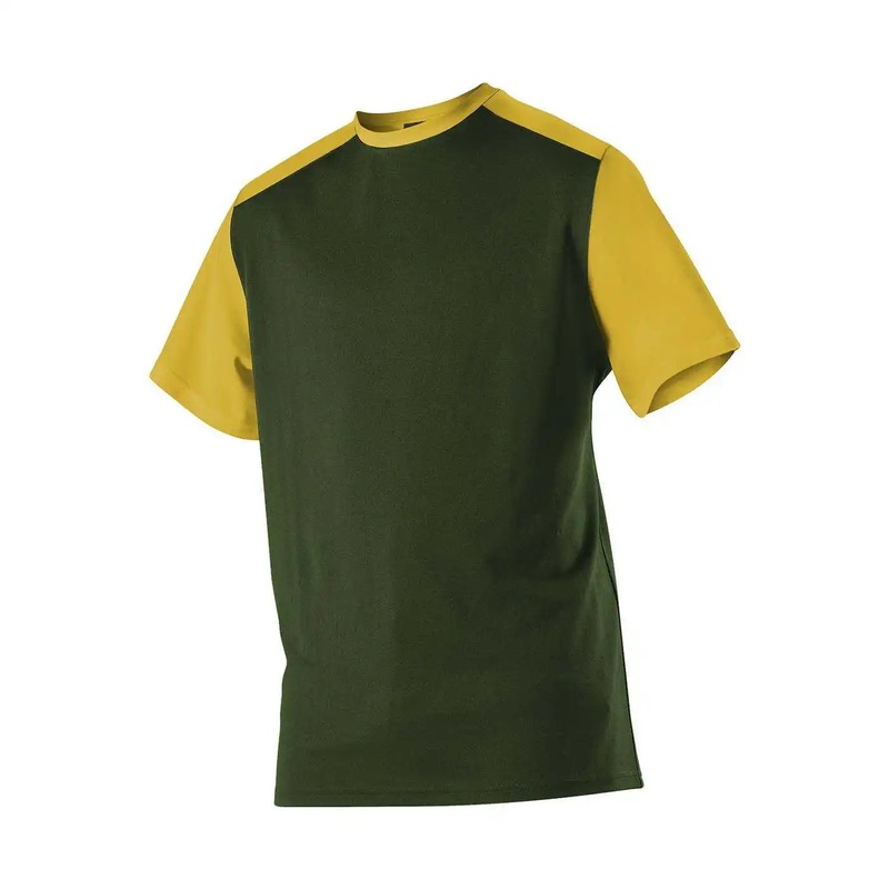 Alleson Athletic 532CJY Youth Crew Neck Baseball Jersey – Forest Gold