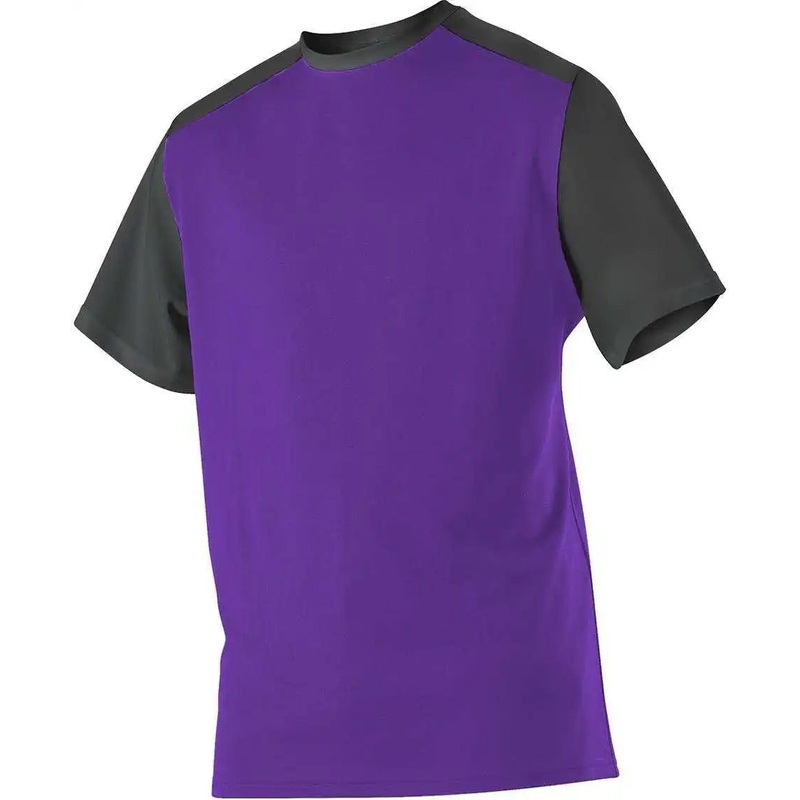 Alleson Athletic 532CJY Youth Crew Neck Baseball Jersey – Purple Black