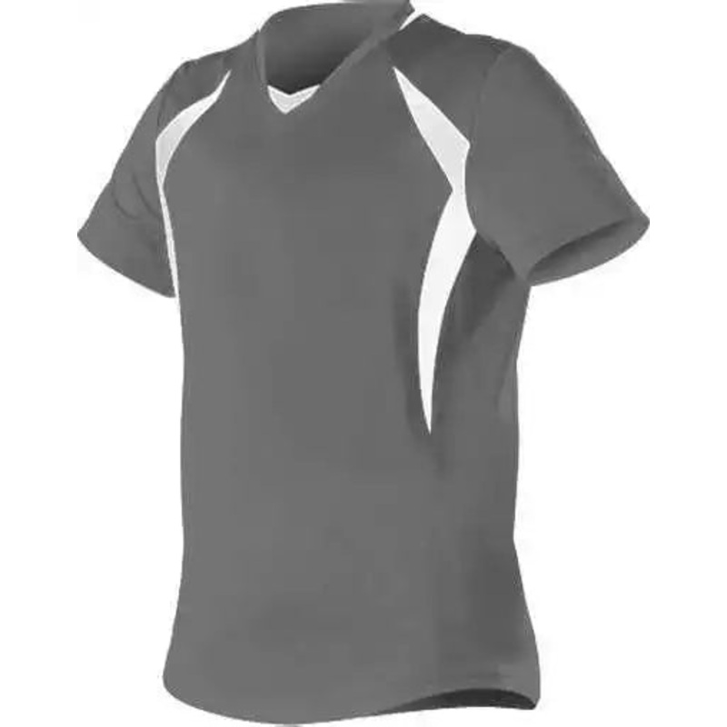 Alleson Athletic 552JG Girl’s Short Sleeve Fastpitch Jersey – Charcoal White