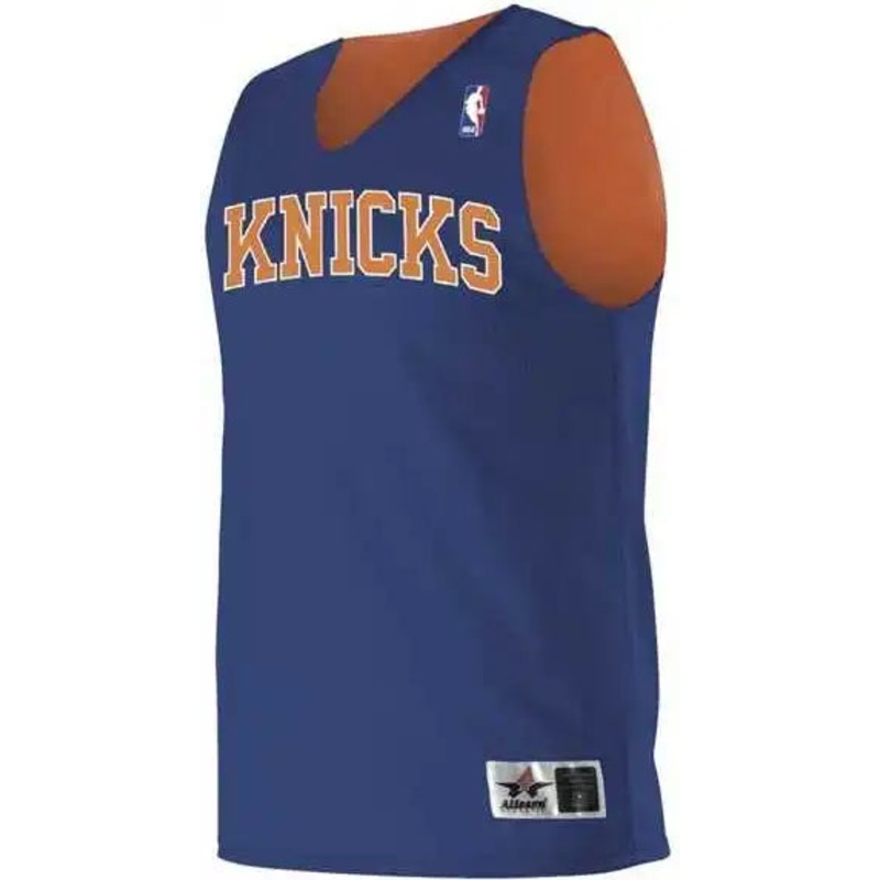 Alleson Athletic A115LA Adult NBA Logo’d Reversible Jersey – Royal Burnt Orange New York Knicks