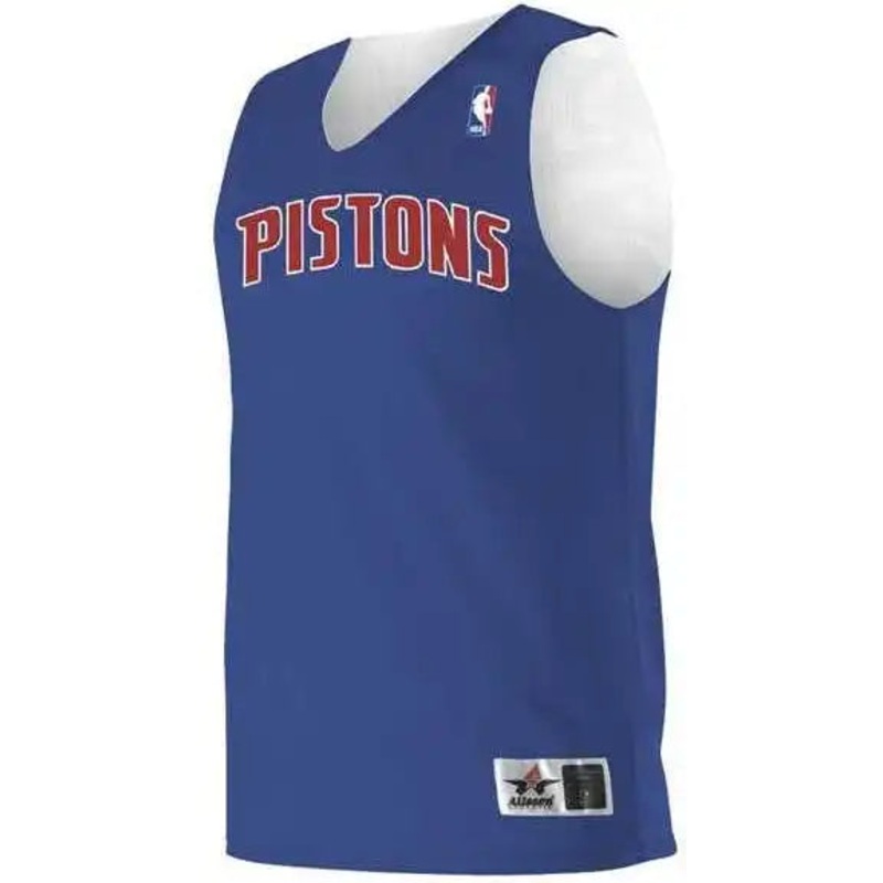Alleson Athletic A115LA Adult NBA Logo’d Reversible Jersey – Royal White Detroit Pistons