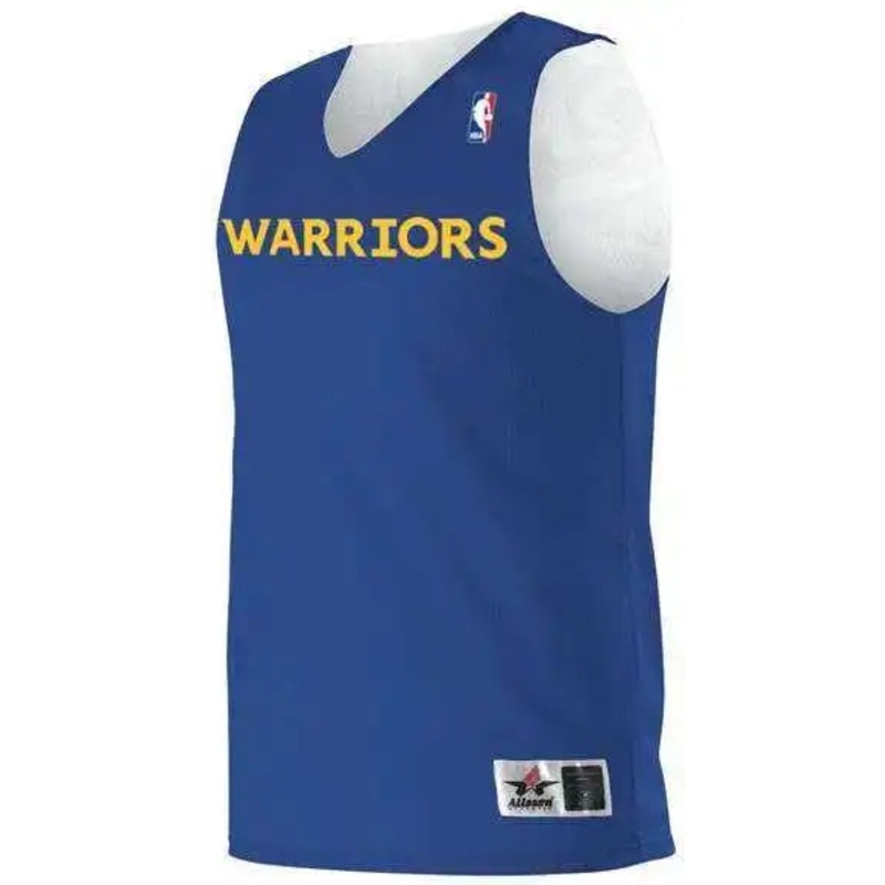 Alleson Athletic A115LA Adult NBA Logo’d Reversible Jersey – Royal White Golden State Warriors