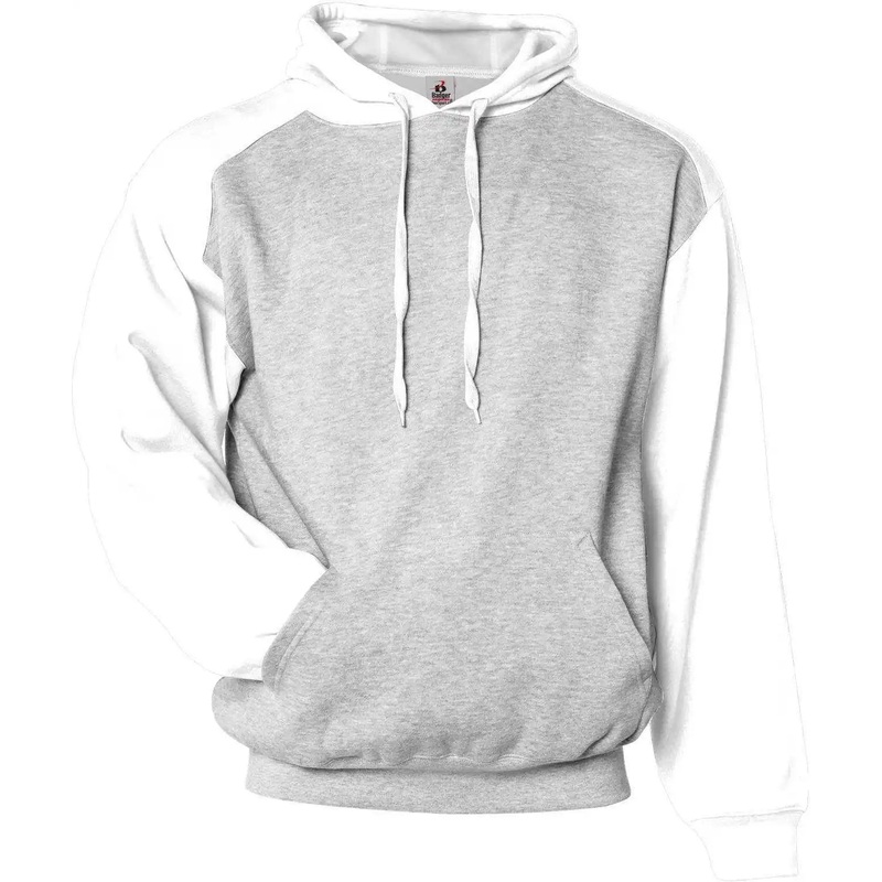 Badger Sport 2449 Athletic Fleece Sport Youth Hoodie – Oxford White