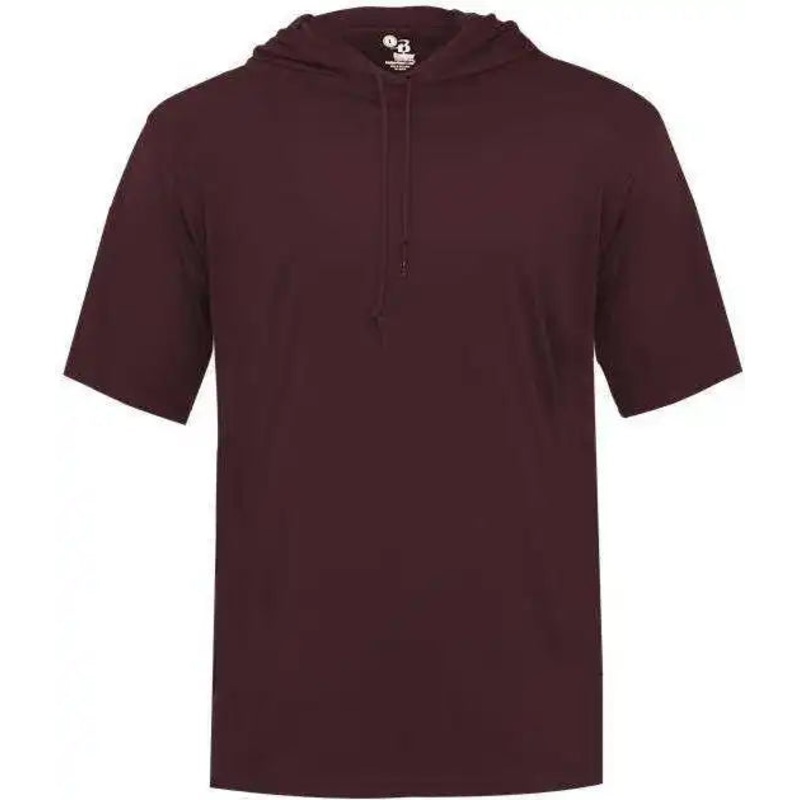 Badger Sport 4123 B-Core Short Sleeve Hoodie Tee – Maroon