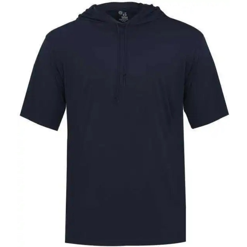Badger Sport 4123 B-Core Short Sleeve Hoodie Tee – Navy