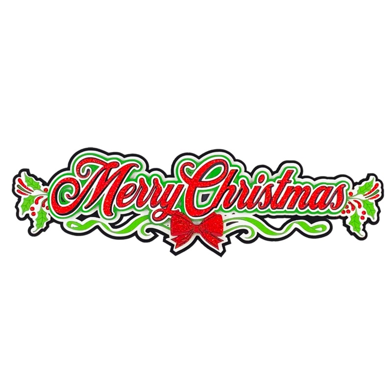 Merry Christmas Ribbon Title
