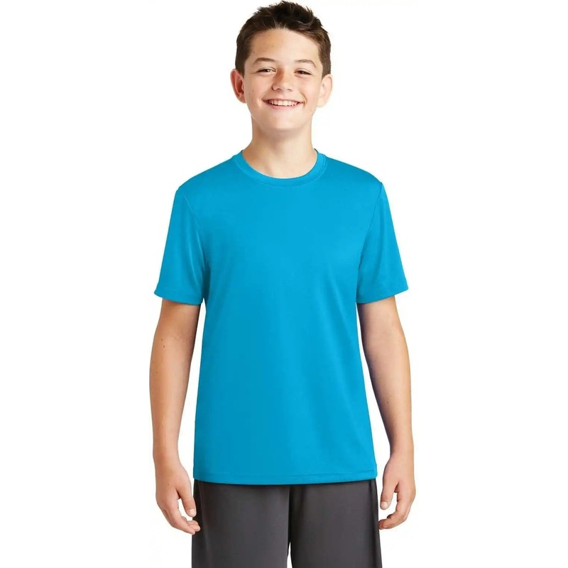Sport-Tek YST320 Youth PosiCharge Tough Tee – Atomic Blue