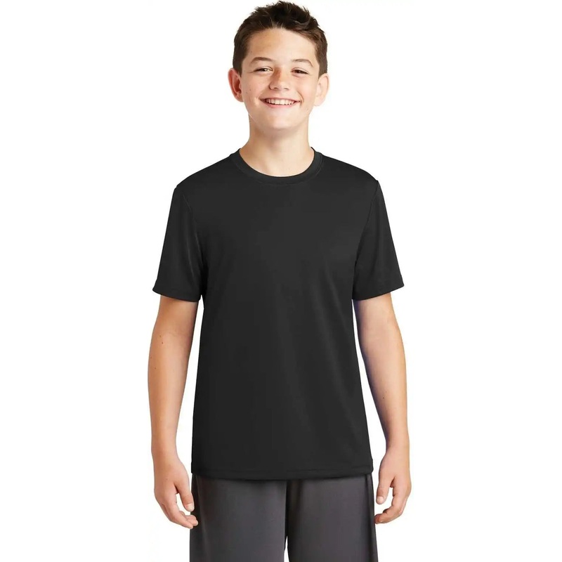 Sport-Tek YST320 Youth PosiCharge Tough Tee – Black