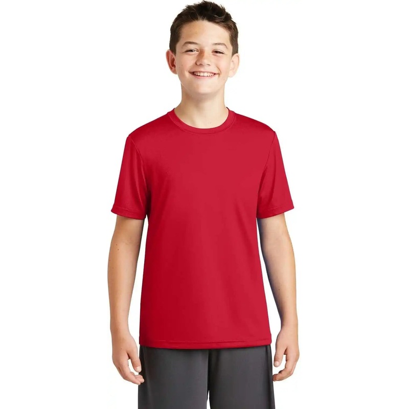 Sport-Tek YST320 Youth PosiCharge Tough Tee – Deep Red