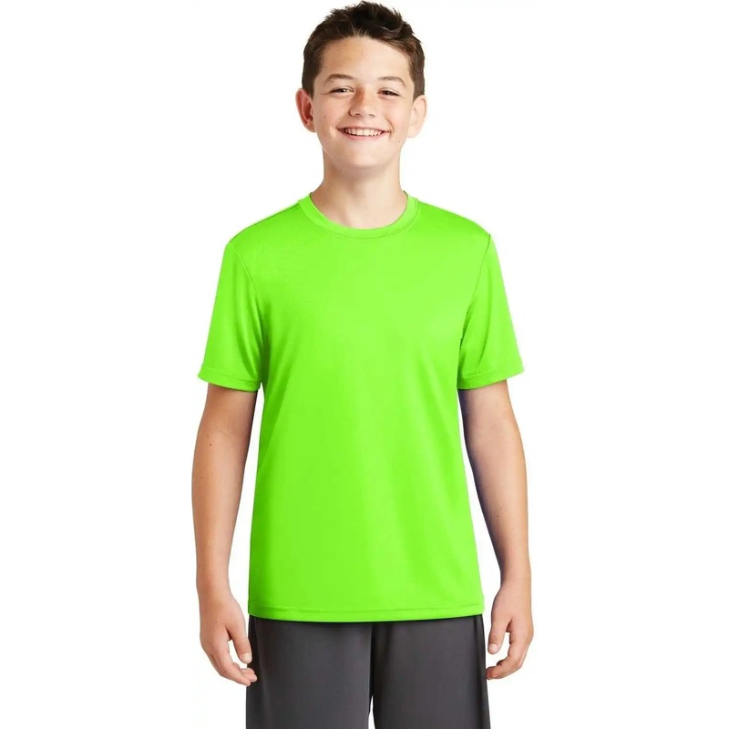 Sport-Tek YST320 Youth PosiCharge Tough Tee – Neon Green