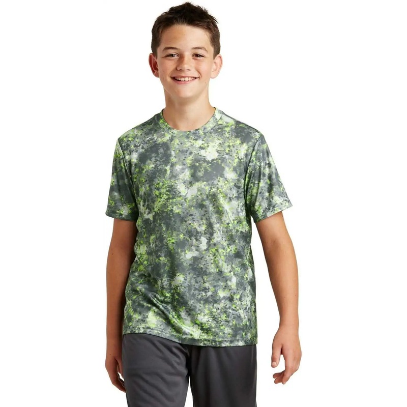Sport-Tek YST330 Youth Mineral Freeze Tee – Lime Shock