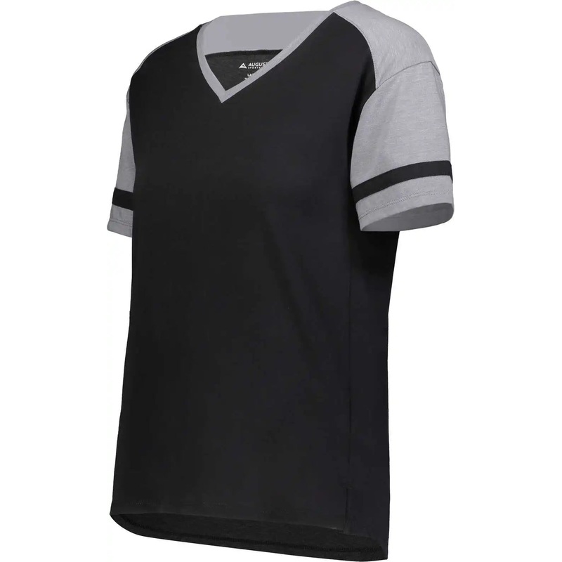 Augusta 2914 Ladies Fanatic 2.0 Tee – Black Gray Heather