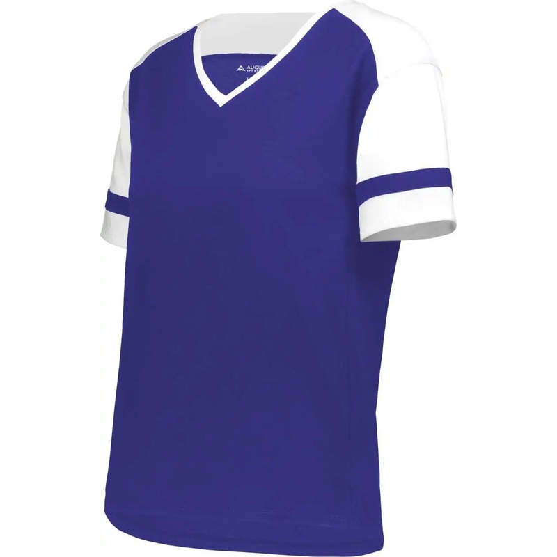 Augusta 2914 Ladies Fanatic 2.0 Tee – Purple White