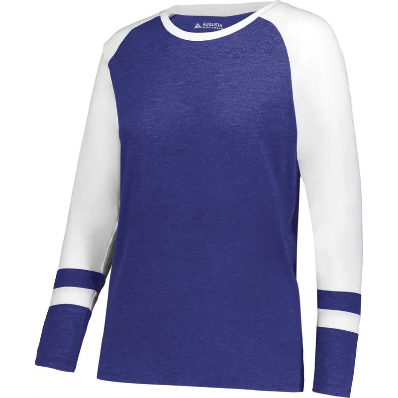 Augusta 2917 Ladies Fanatic 2.0 Long Sleeve Tee – Purple White