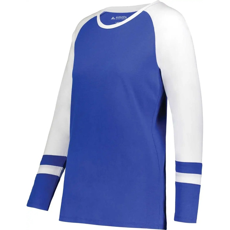Augusta 2917 Ladies Fanatic 2.0 Long Sleeve Tee – Royal White