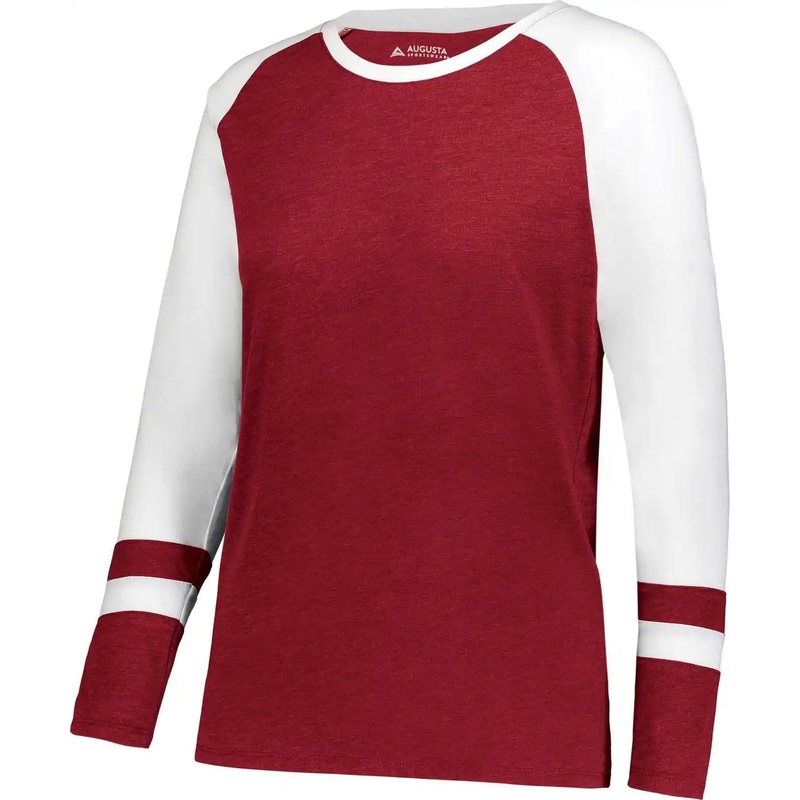 Augusta 2917 Ladies Fanatic 2.0 Long Sleeve Tee – Scarlet White