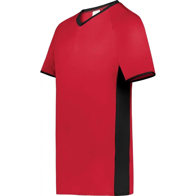 Augusta 6908 Youth Cutter+ V-Neck Jersey – Scarlet Black