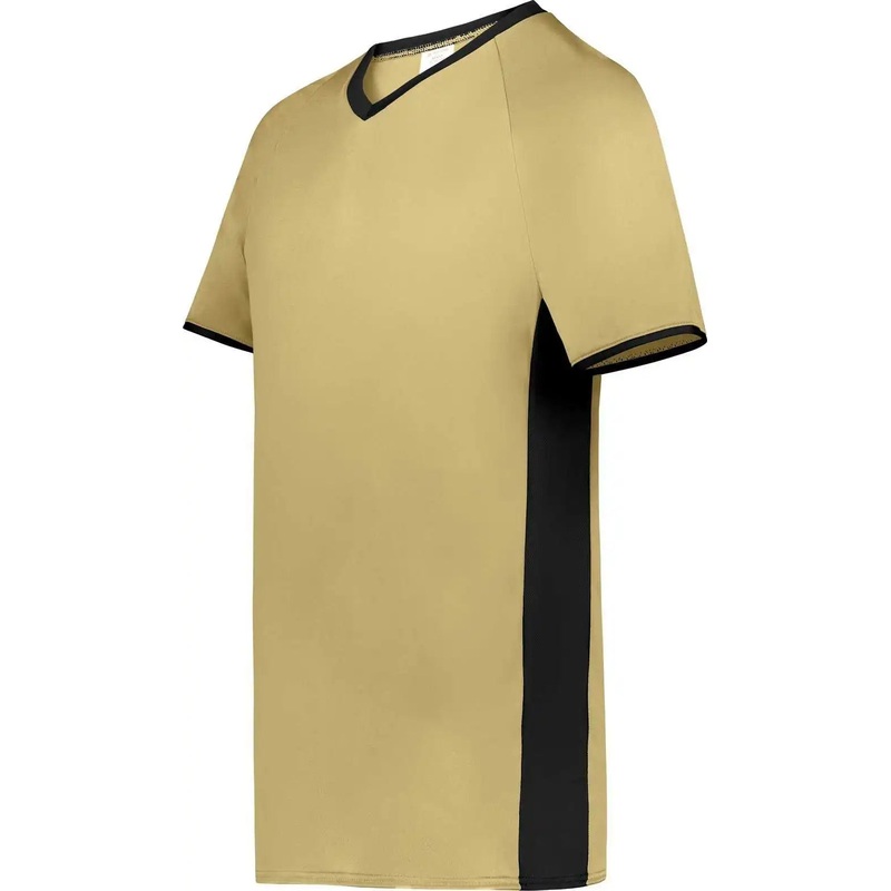 Augusta 6908 Youth Cutter+ V-Neck Jersey – Vegas Gold Black