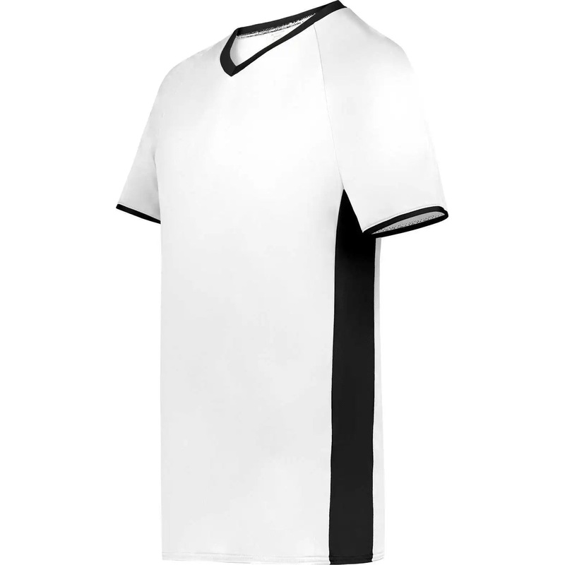 Augusta 6908 Youth Cutter+ V-Neck Jersey – White Black