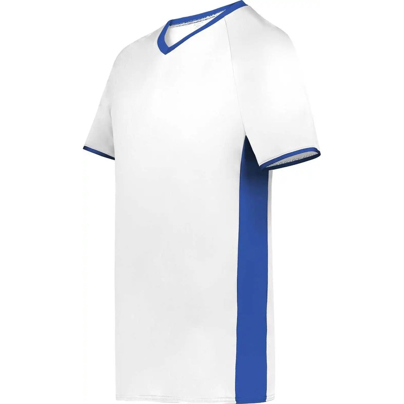 Augusta 6908 Youth Cutter+ V-Neck Jersey – White Royal