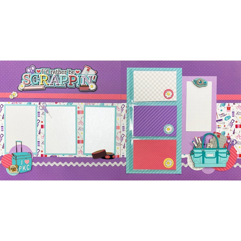 I’d Rather Be Scrappin’ Page Kit – 2 Page Layout