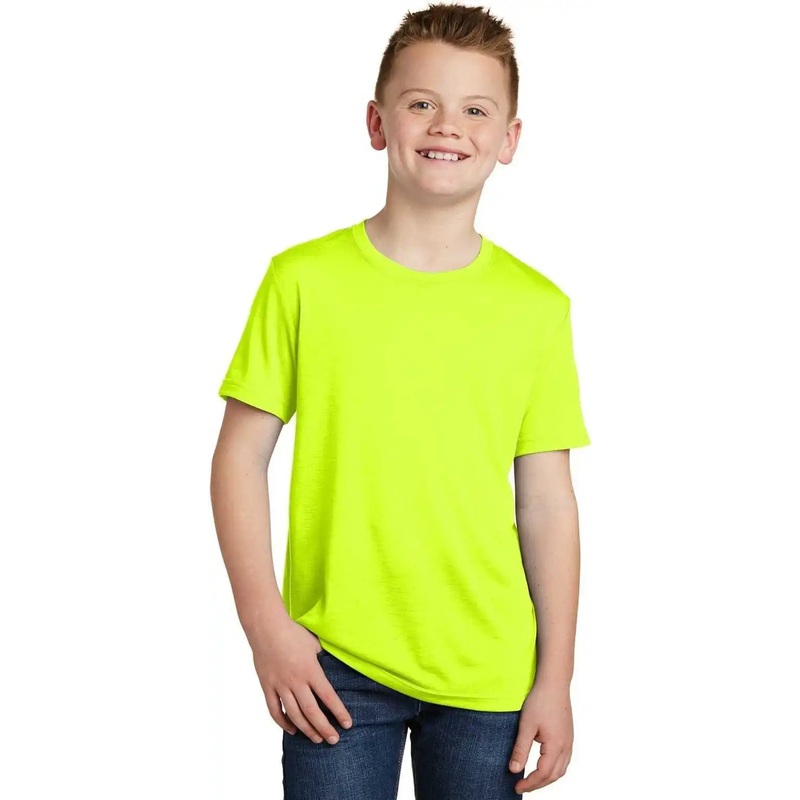 Sport-Tek YST450 Youth PosiCharge Competitor Cotton Touch Tee – Neon Yellow