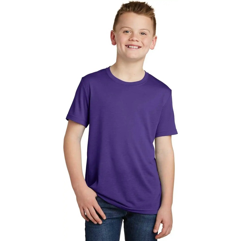 Sport-Tek YST450 Youth PosiCharge Competitor Cotton Touch Tee – Purple