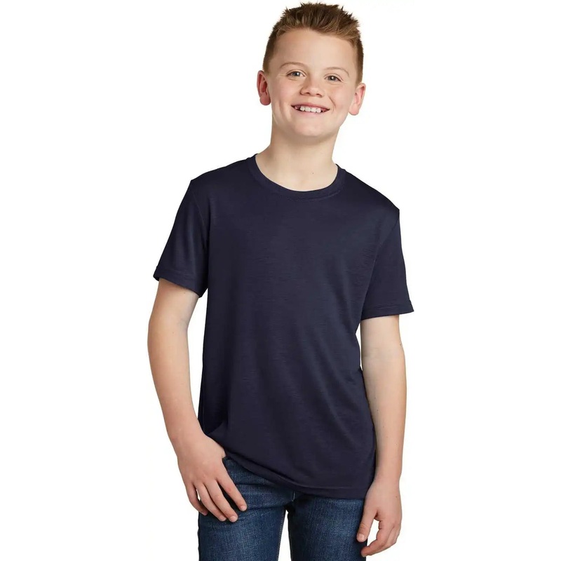 Sport-Tek YST450 Youth PosiCharge Competitor Cotton Touch Tee – True Navy