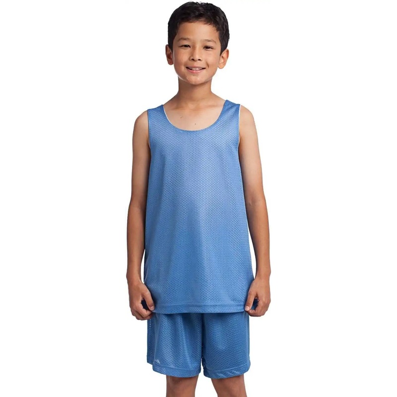 Sport-Tek YST500 Youth PosiCharge Classic Mesh Reversible Tank – Carolina Blue