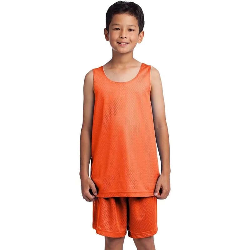 Sport-Tek YST500 Youth PosiCharge Classic Mesh Reversible Tank – Deep Orange