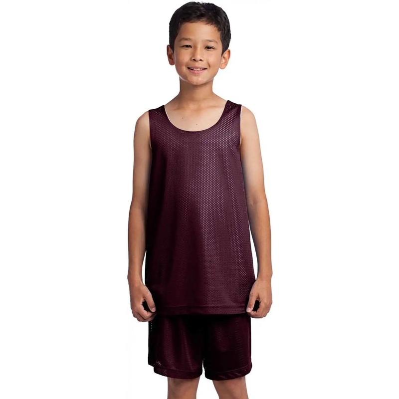 Sport-Tek YST500 Youth PosiCharge Classic Mesh Reversible Tank – Maroon