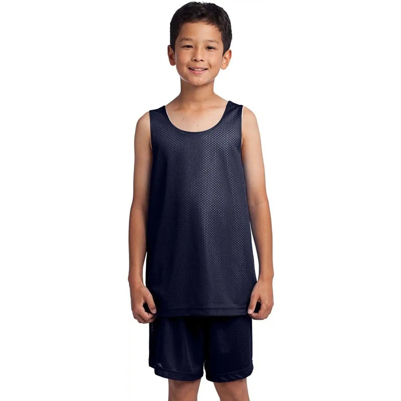 Sport-Tek YST500 Youth PosiCharge Classic Mesh Reversible Tank – True Navy
