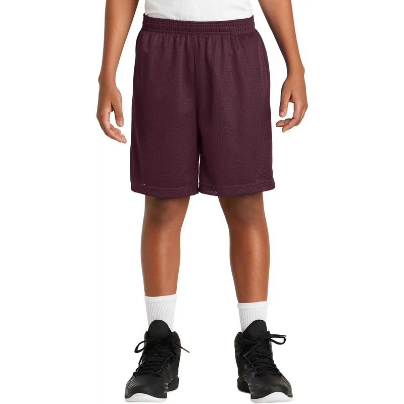 Sport-Tek YST510 Youth PosiCharge Classic Mesh Short – Maroon