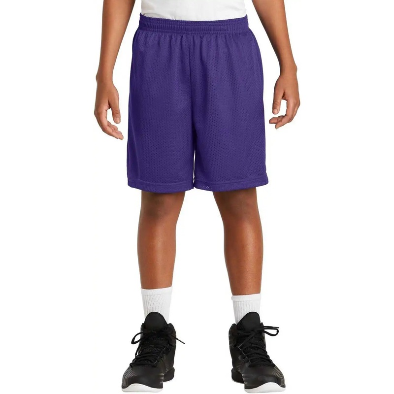 Sport-Tek YST510 Youth PosiCharge Classic Mesh Short – Purple